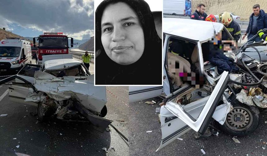 Kamyona arkadan çarpan otomobil hurdaya döndü; 1 ölü 1 yaralı