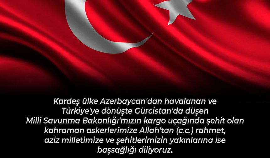 Başkan Erdoğan şehitler için taziye mesajı yayımladı