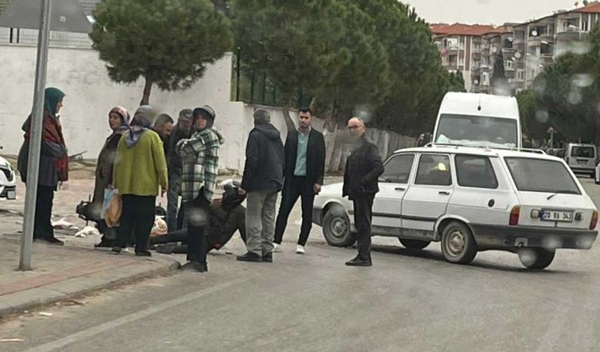 Motosiklet ve otomobilin karıştığı kazada 1 kişi yaralandı