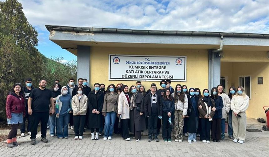 PAÜ öğrencilerinden Kumkısık Entegre Atık Bertaraf Tesisi’ne eğitim ziyareti