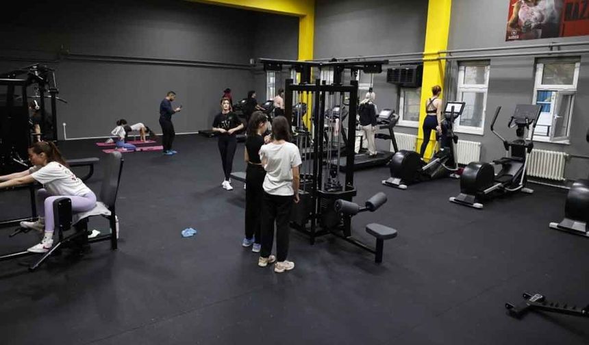 Denizli Kız Öğrenci Yurtlarında fitness salonu hizmete girdi