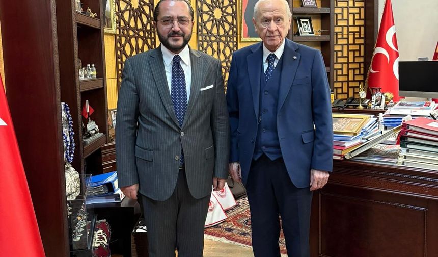 MHP İl Başkanı Yılmaz, Lider Bahçeli'den  hem  hayır dua , hem talimat  aldı