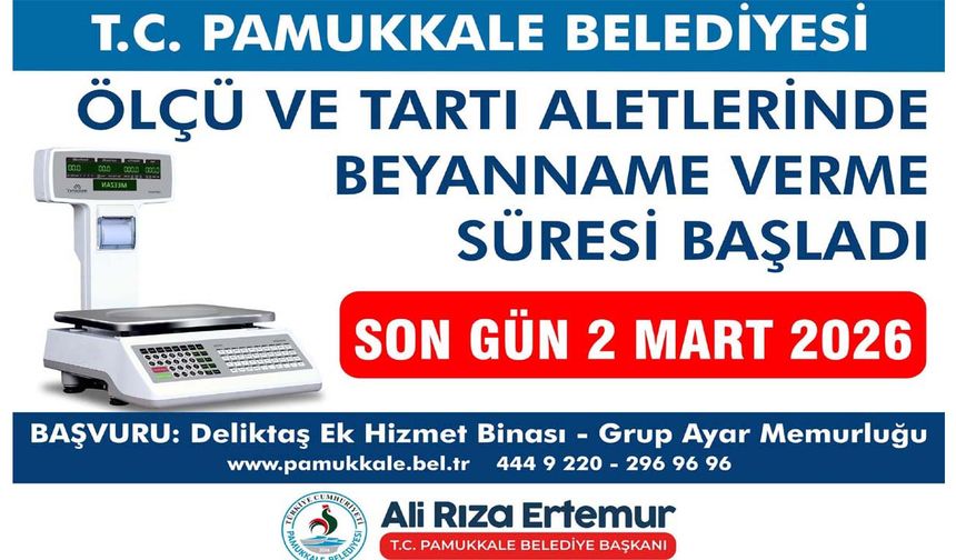 Pamukkale Belediyesi'nden Esnaflara  Önemli  Tartı Uyarısı