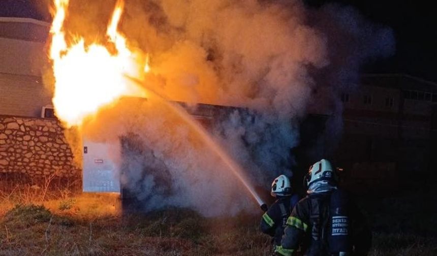 Denizli’de trafo yangını paniğe neden oldu