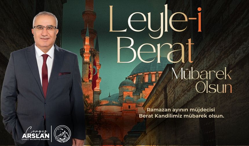 Başkan Arslan’dan Berat Kandili mesajı