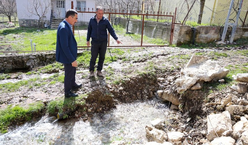 Çameli'de yağış  sonrası  bereketli  sular  ortaya  çıktı
