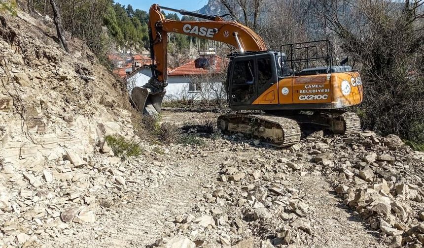 Çameli Belediyesinde engelli vatandaşlar için yol çalışması