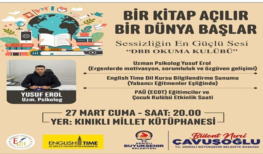 Büyükşehir’den gençlere ve çocuklara özel program “Bir kitap açılır, bir dünya başlar”