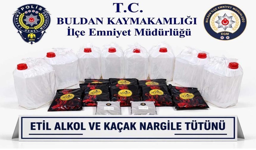 Buldan’da kaçak alkol ve tütün operasyonu düzenlendi