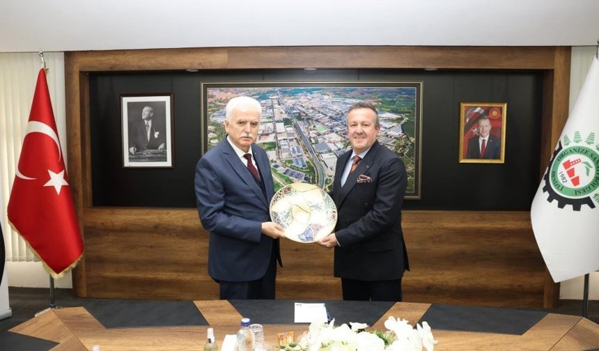 Denizli Ticaret Borsası Yönetiminden Denizli OSB Yönetimine tebrik ziyareti
