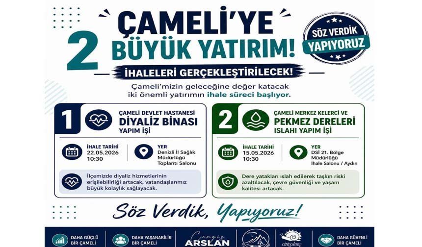 Çameli’de Sağlık Ve Çevreye İki Dev Yatırım İçin İhale Süreci Başlıyor