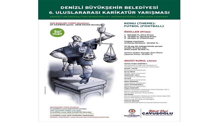 Denizli Büyükşehir’in Karikatür Yarışmasına Yoğun İlgi