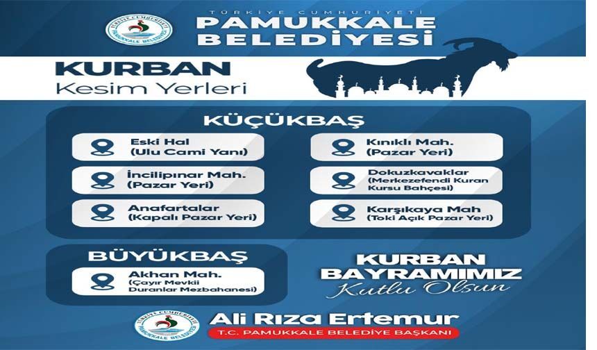 Pamukkale Belediyesi, Kurban  Bayramı Hazırlıklarını Tamamladı