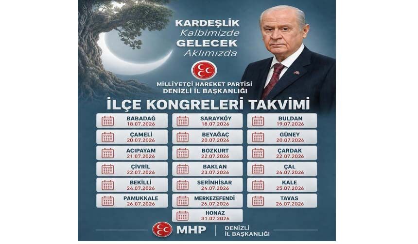 MHP Denizli'de Kongre Heyecanı: 19 İlçede Seçim Yapılacak