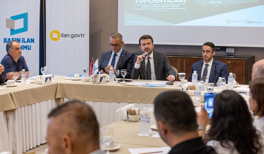 BİK Genel Müdürü Çay, Antalya’da Bölge Basınıyla Buluştu