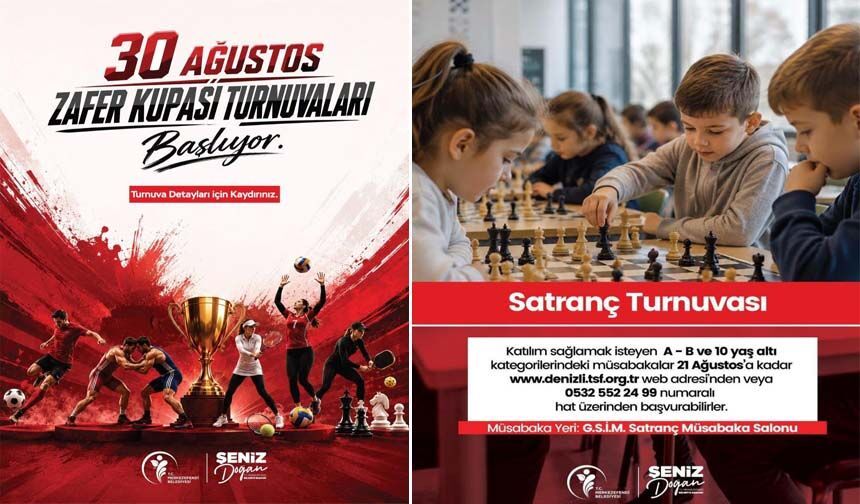Denizli Merkezefendi’de 30 Ağustos Zafer Kupası Turnuvaları Başlıyor