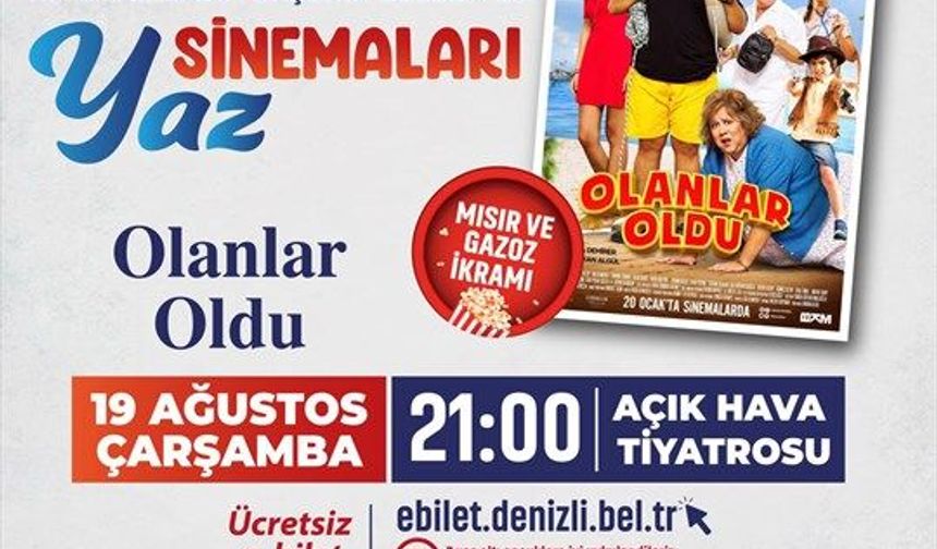 Büyükşehir İle Açık Hava Sinema Günleri Devam Ediyor