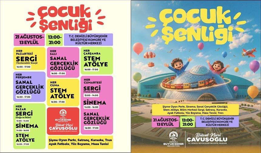 Denizli Büyükşehir’den Çocuklara Yaz Sürprizi