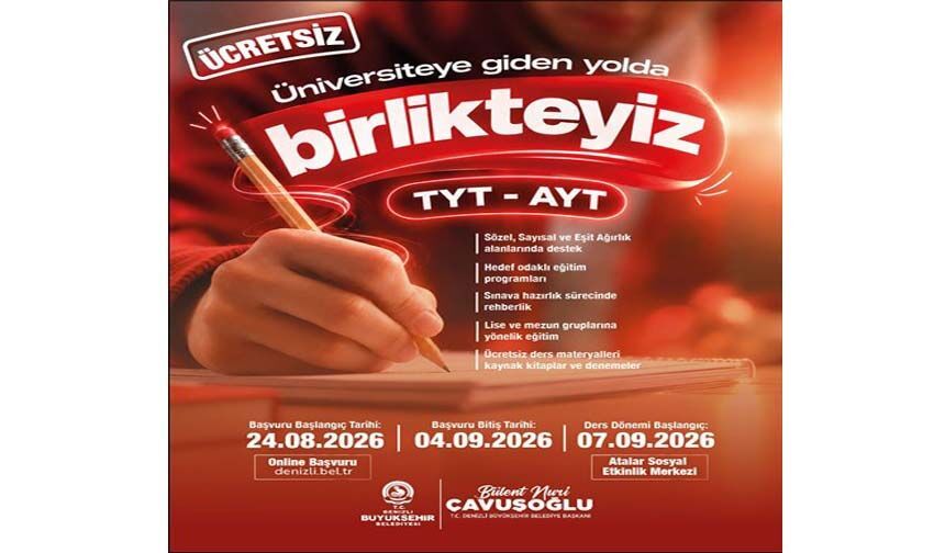 Denizli Büyükşehir Sınav Maratonunda Gençlerin Yanında