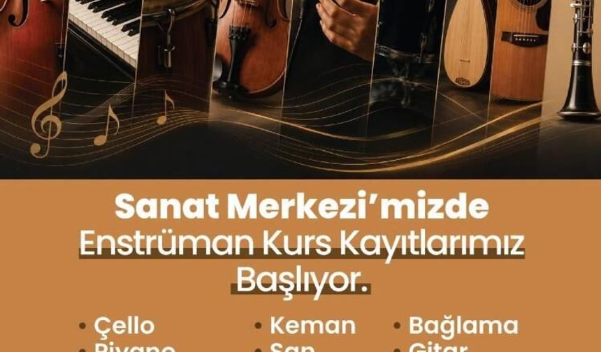 Merkezefendi Sanat Merkezinde Enstrüman Kurs Kayıtları Başlıyor