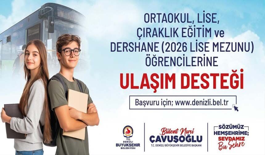 Büyükşehir’den Öğrencilere Aylık 44 Binişlik Ulaşım Desteği
