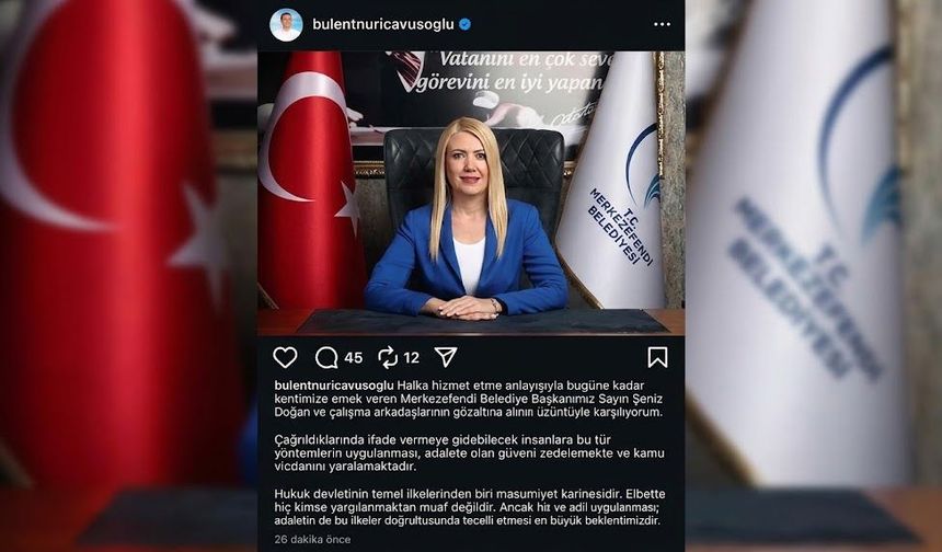 Başkan Çavuşoğlu’ndan Şeniz Doğan’ın Gözaltına Alınmasına Tepki