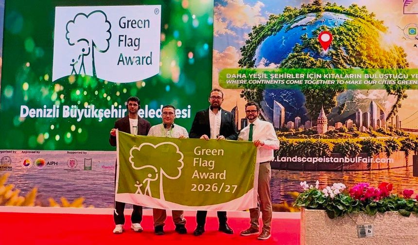 Denizli Büyükşehir , “GREEN FLAG AWARD” Rekoruyla Türkiye'nin Zirvesinde