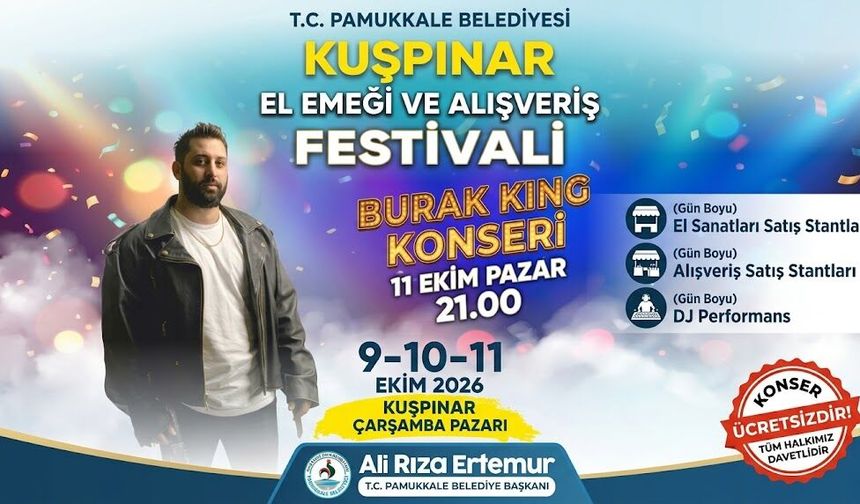 Pamukkale Belediyesi'nden  Bir Festival Daha: Kuşpınar'da Burak King Fırtınası
