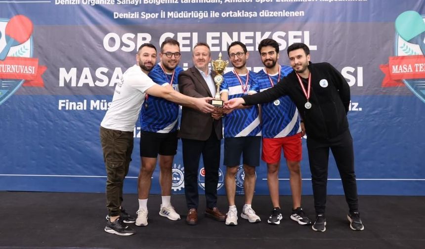 Denizli OSB 7. Masa Tenisi Turnuvası Şampiyonu Belli Oldu