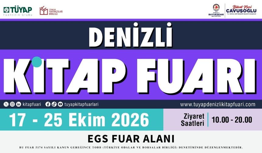 Denizli TÜYAP Kitap Fuarı Başlıyor