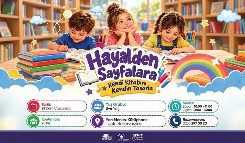 Merkez Kütüphane’de Çocuklar Hayallerini Kitaplara Dönüştürecek