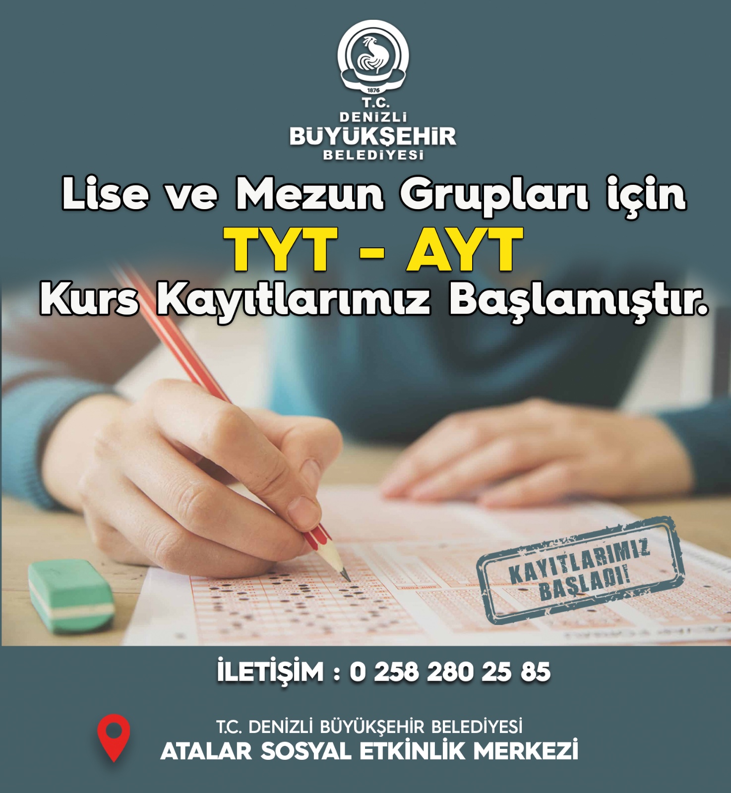 Büyükşehi̇r’den Gençlere Ücretsi̇z Yks Kursu