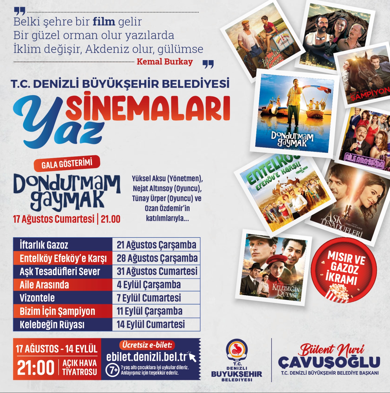 Denizli’de Açıkhava Sinema Günleri Başlıyor (1)