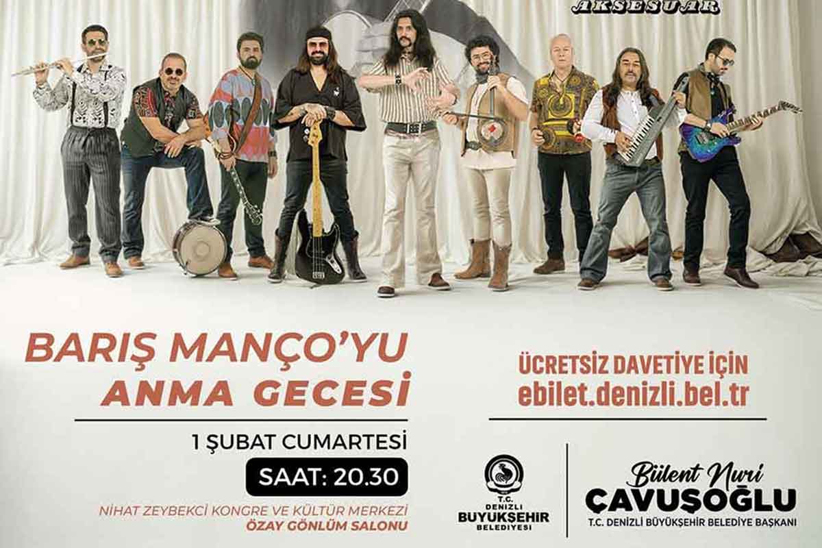 Denizli Buyuksehirden Baris Mancoyu Anma Gecesi