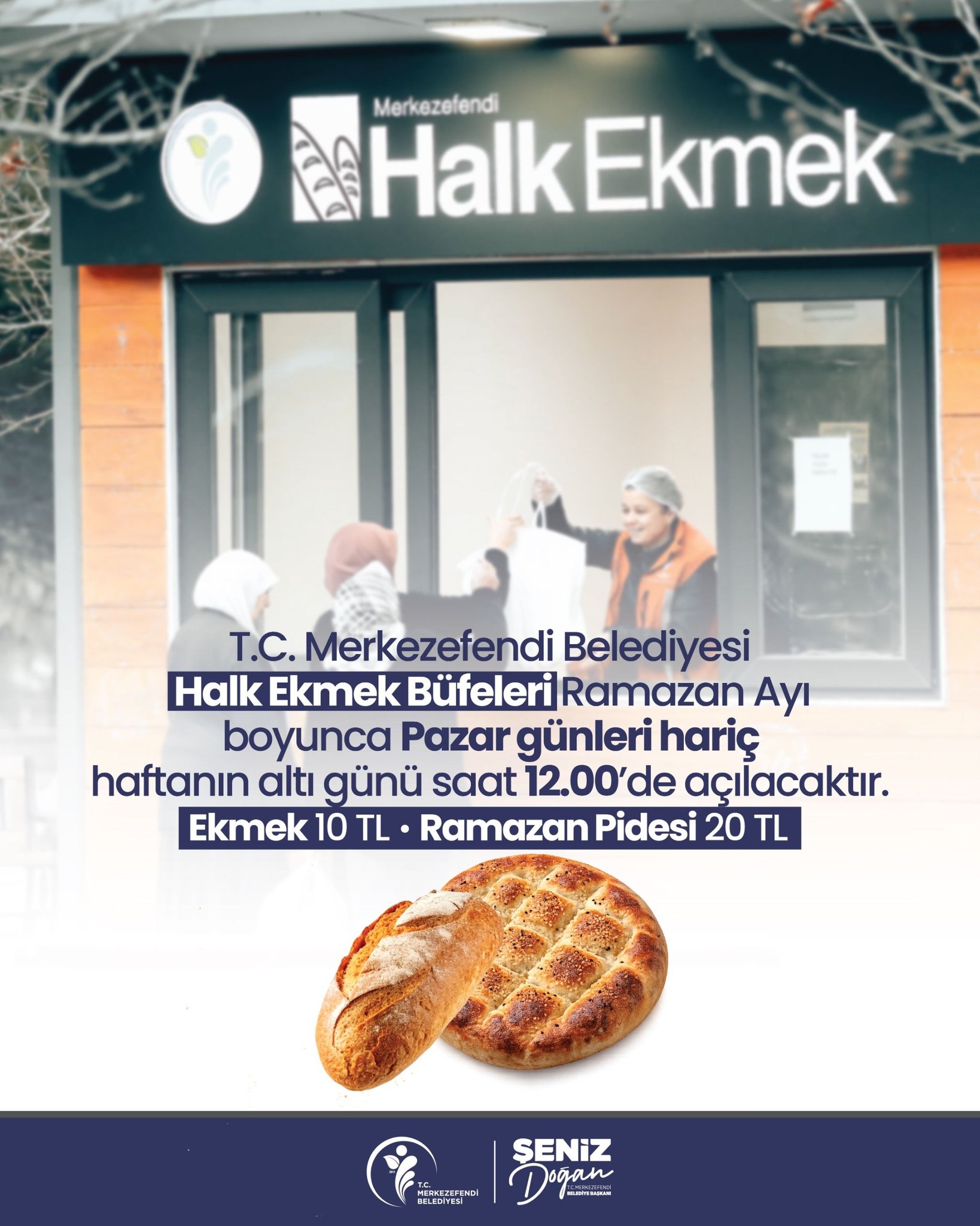 Merkezefendi̇ Beledi̇yesi̇ Halk Ekmek Büfeleri̇ Ramazan Ayinda Da Hi̇zmette-1
