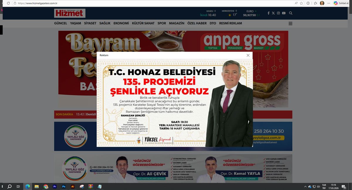 Honaz 17 Mart Reklam
