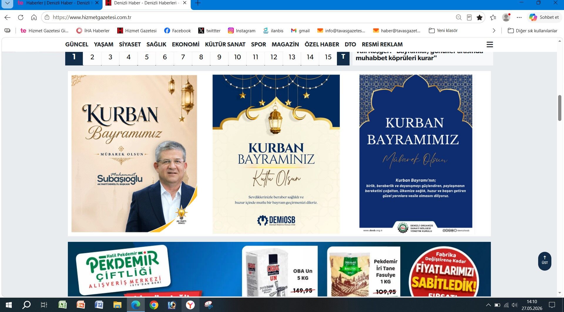Kurban Bayramı Demiosb Denizliosbm Muhammet Subaşıoğlu