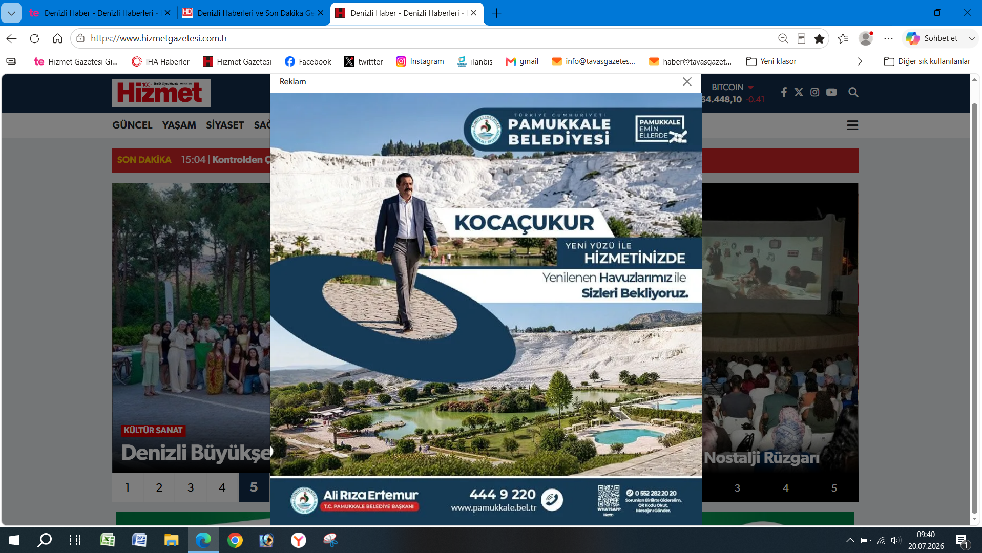 Pamukkale Beledi̇yesi̇ Kocaçukur 20.07.2026