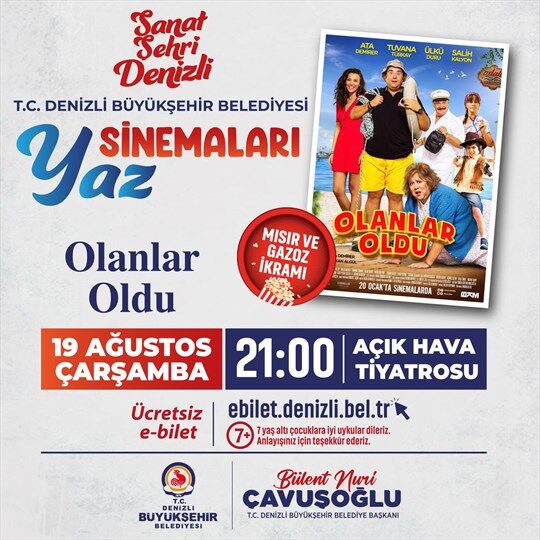 Büyükşehir İle Açık Hava Sinema Günleri Devam Ediyor