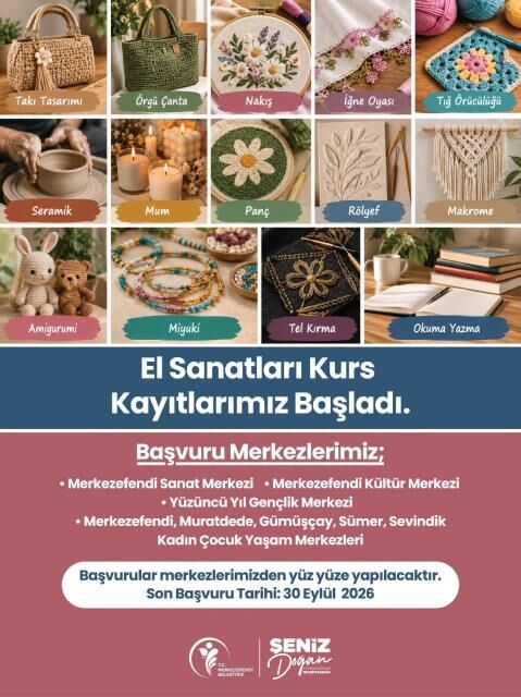 B94 B917 9 2026 M E R K E Z E F E N D İ B E L E D İ Y E S İ E L S A N A T L A R I K U R S L A R I N A K A Y I T L A R B A Ş L A D I(1)