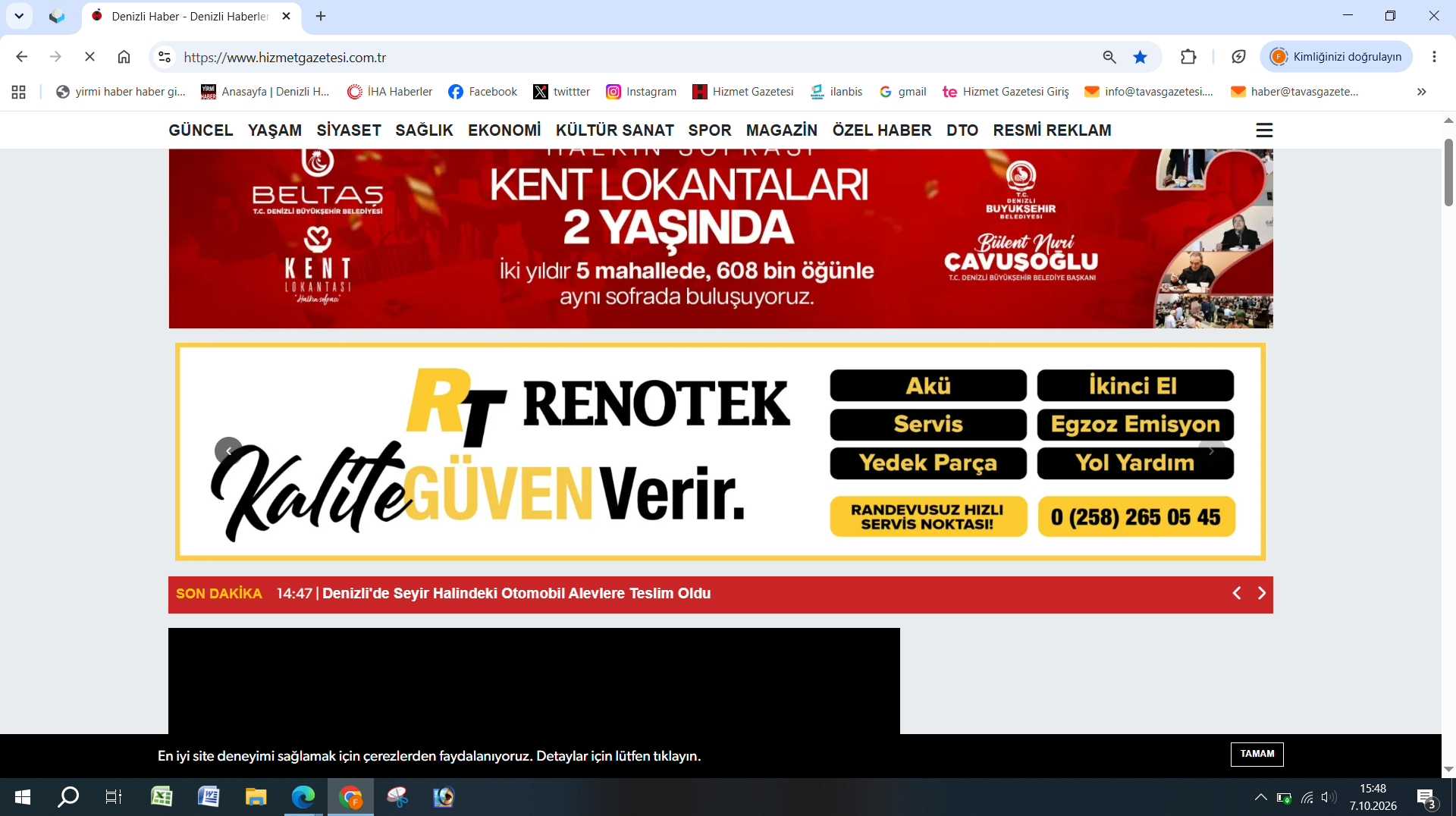 Beltaş Resmi̇ İlan Ekran Görüntüsü