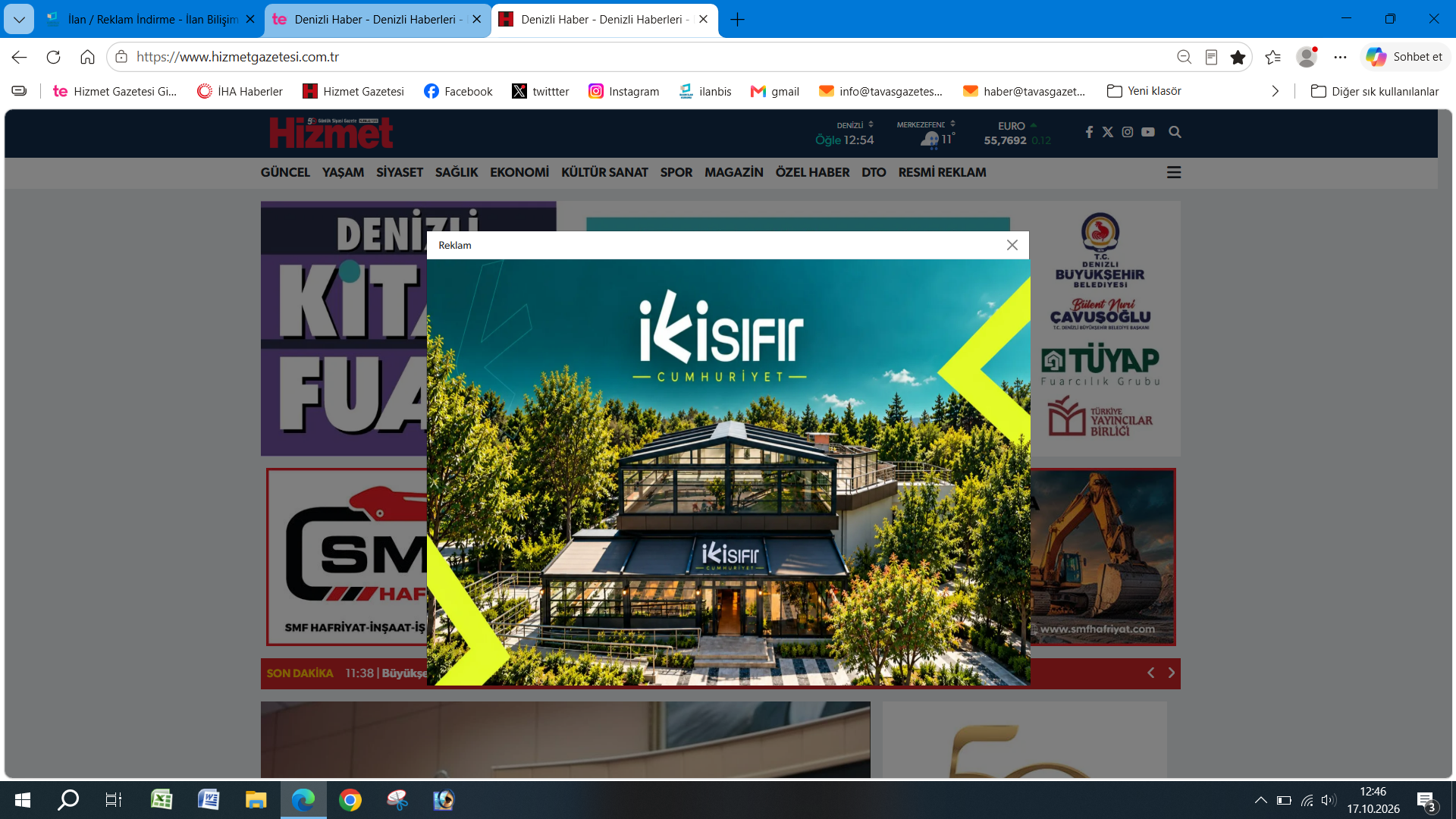 Çi̇vri̇l Beledi̇yesi̇ Resmi̇ İlan Ekran Alıntısı