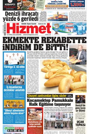 10.07.2024 Çarşamba - Hizmet Gazetesi