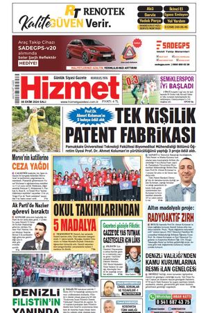 08.10.2024 Salı - Hizmet Gazetesi