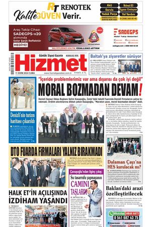 11.10.2024 Cuma - Hizmet Gazetesi