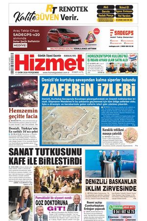 17.10.2024 Perşembe - Hizmet Gazetesi