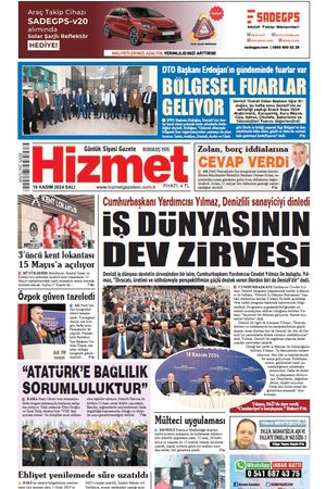 19.11.2024 Salı - Hizmet Gazetesi