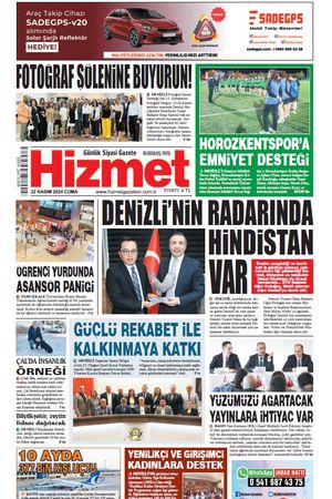 22.11.2024 Cuma - Hizmet Gazetesi