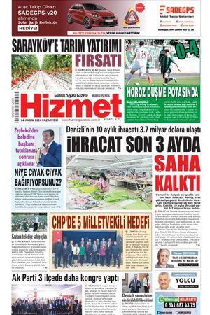 04.11.2024 Pazartesi - Hizmet Gazetesi