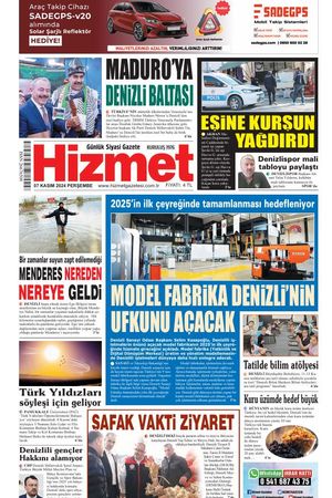 07.11.2024 Perşembe - Hizmet Gazetesi